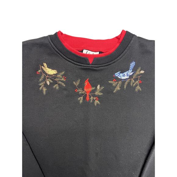 Vintage Links Grandma Sweatshirt Christmas Cardinal Cottagecore - Picture 2 of 5